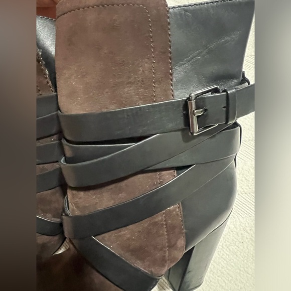 Sold Pour La Victoire Bionda Suede/Leather Caged Boots - Picture 12 of 13